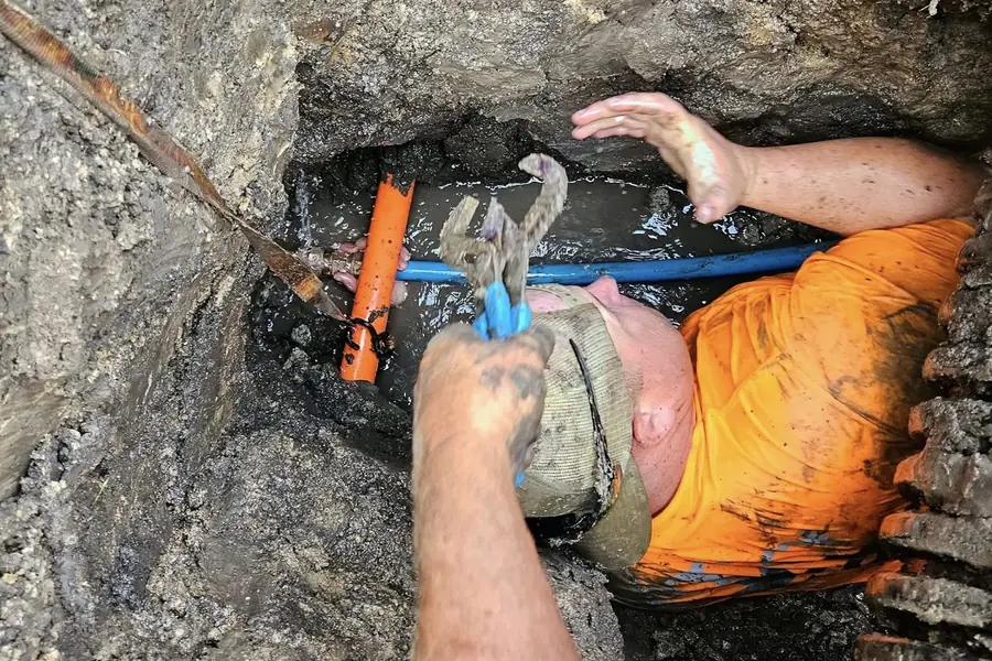 Excavation equipment working on a job site