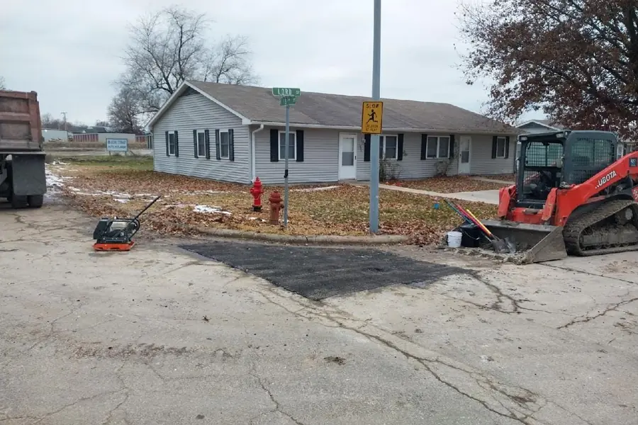 Surface restoration work after underground repairs